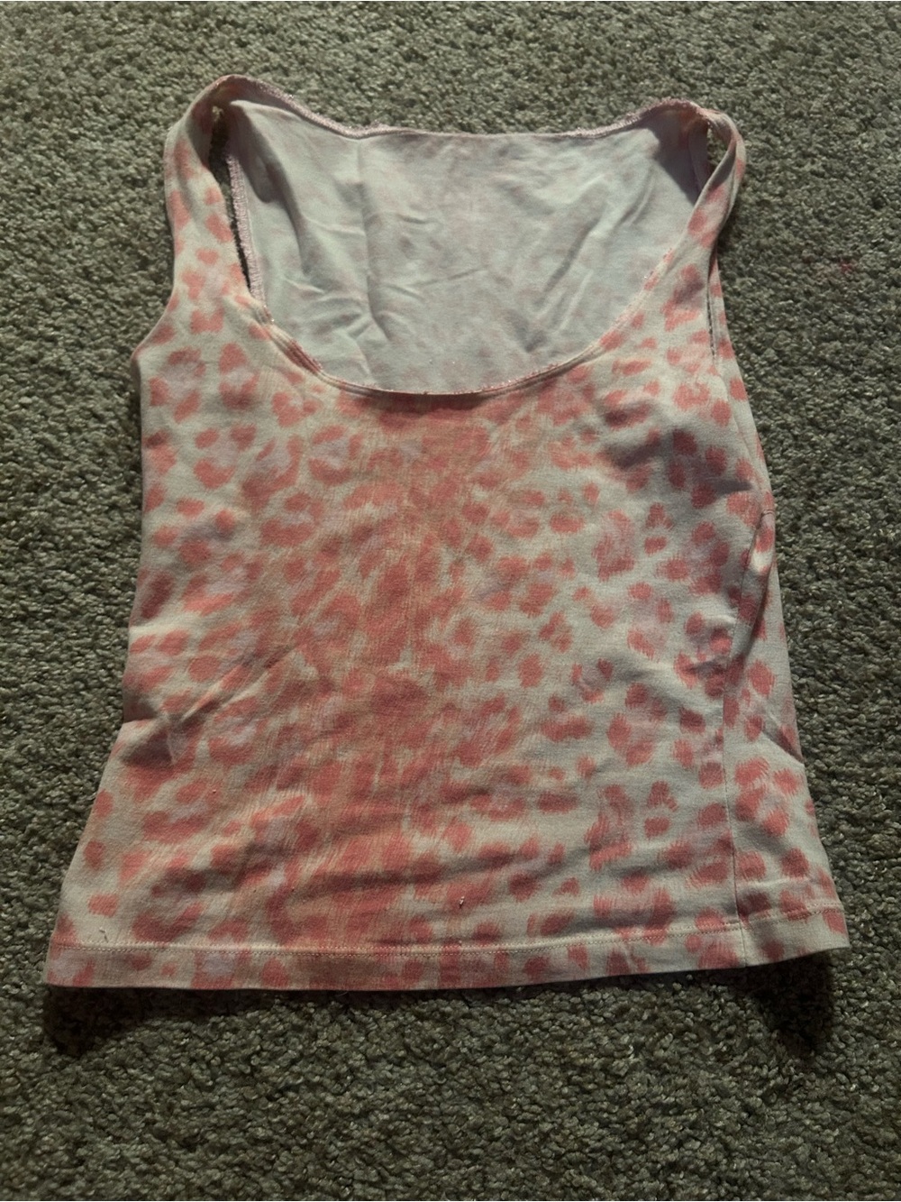 Women’s Pink Leopard Print Tank Top - Scoop Neck